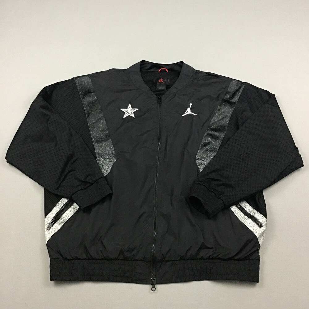 Jordan Jacket Men XL Black NBA All Star Game 2019 Charlotte Warm Up Jumpman